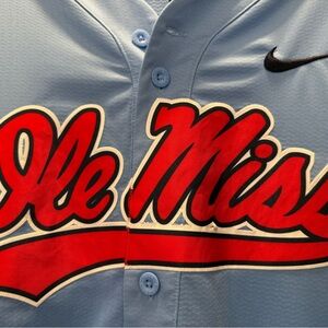Nike Ole Miss Adult Unisex Baseball Jersey Size Large L Excellent Condition